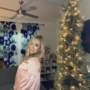 Blush Pink Silk Blouse
